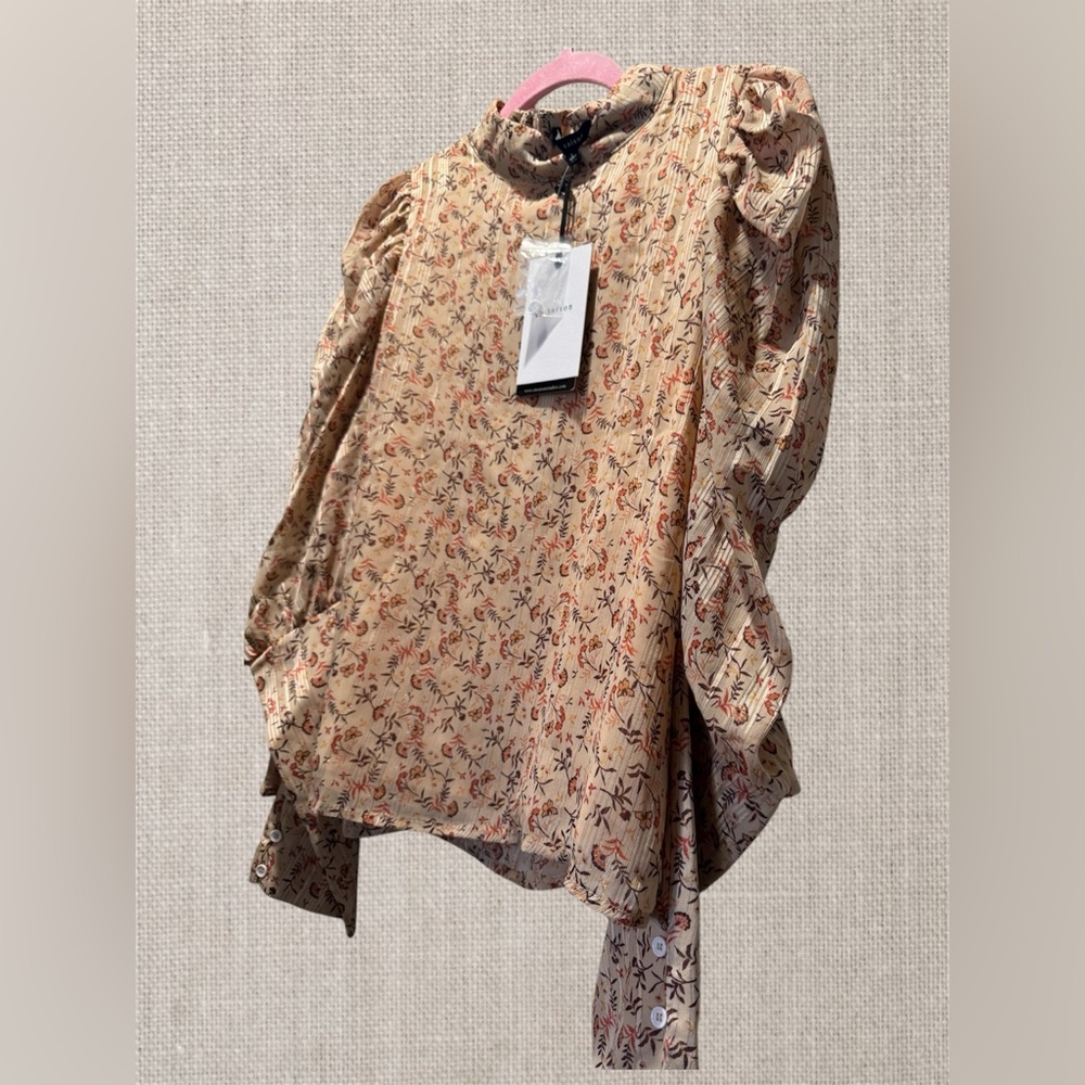 En Saison Floral Print Puff Sleeve Blouse - NWT - Picture 2 of 5